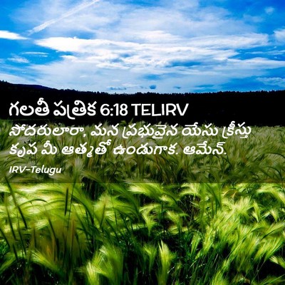 Picture 02 - గలతీ పత్రిక 6:18 TELIRV - సోదరులారా, మన - Bible Verse Picture