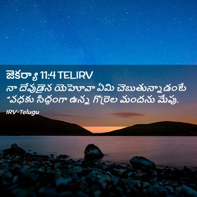 Picture 02 - జెకర్యా 11:4 TELIRV - నా దేవుడైన యెహోవా - Bible Verse Picture