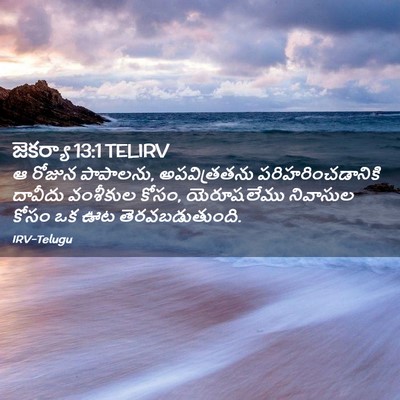 Picture 02 - జెకర్యా 13:1 TELIRV - ఆ రోజున పాపాలను, - Bible Verse Picture