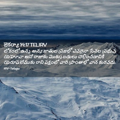 Picture 02 - జెకర్యా 14:17 TELIRV - లోకంలో ఉన్న అన్య - Bible Verse Picture