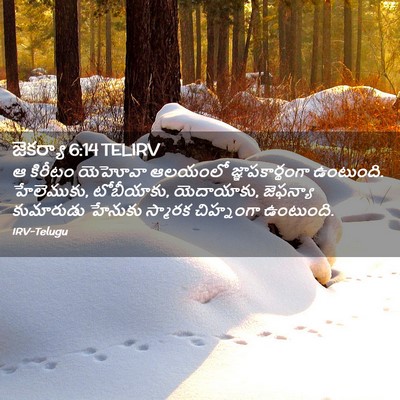 Picture 02 - జెకర్యా 6:14 TELIRV - ఆ కిరీటం యెహోవా - Bible Verse Picture