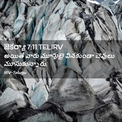 Picture 02 - జెకర్యా 7:11 TELIRV - అయితే వారు - Bible Verse Picture