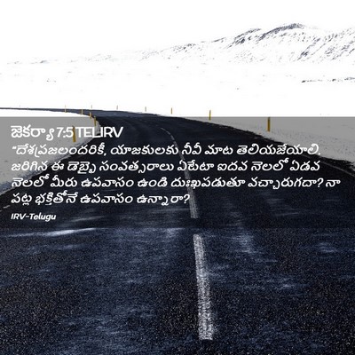 Picture 02 - జెకర్యా 7:5 TELIRV - “దేశప్రజలందరికీ, - Bible Verse Picture