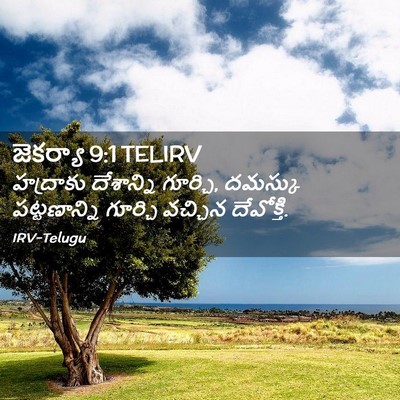 Picture 02 - జెకర్యా 9:1 TELIRV - హద్రాకు దేశాన్ని - Bible Verse Picture