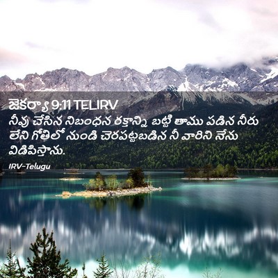 Picture 02 - జెకర్యా 9:11 TELIRV - నీవు చేసిన నిబంధన - Bible Verse Picture