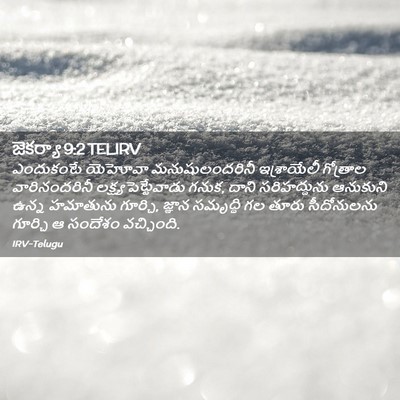 Picture 02 - జెకర్యా 9:2 TELIRV - ఎందుకంటే యెహోవా - Bible Verse Picture