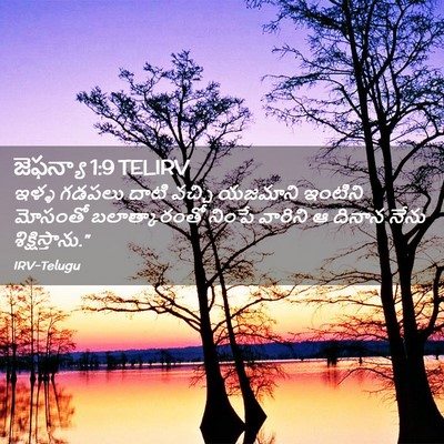 Picture 02 - జెఫన్యా 1:9 TELIRV - ఇళ్ళ గడపలు దాటి - Bible Verse Picture