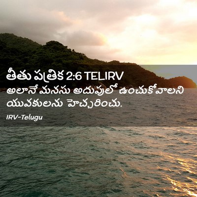 Picture 02 - తీతు పత్రిక 2:6 TELIRV - అలానే మనసు - Bible Verse Picture