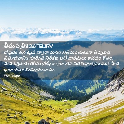 Picture 02 - తీతు పత్రిక 3:6 TELIRV - దేవుడు తన కృప - Bible Verse Picture