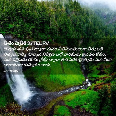 Picture 02 - తీతు పత్రిక 3:7 TELIRV - దేవుడు తన కృప - Bible Verse Picture
