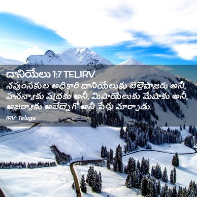 Picture 02 - దానియేలు 1:7 TELIRV - నపుంసకుల అధికారి - Bible Verse Picture