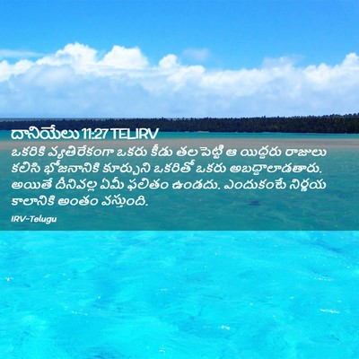 Picture 02 - దానియేలు 11:27 TELIRV - ఒకరికి - Bible Verse Picture