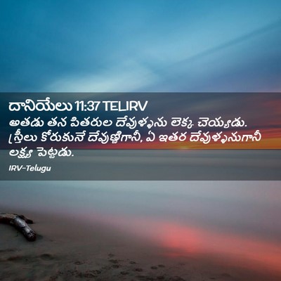 Picture 02 - దానియేలు 11:37 TELIRV - అతడు తన పితరుల - Bible Verse Picture
