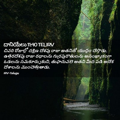 Picture 02 - దానియేలు 11:40 TELIRV - చివరి రోజుల్లో - Bible Verse Picture