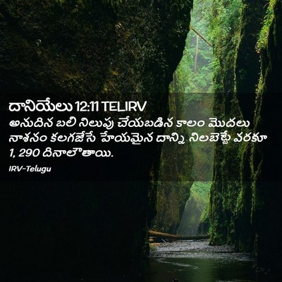 Picture 02 - దానియేలు 12:11 TELIRV - అనుదిన బలి నిలుపు - Bible Verse Picture