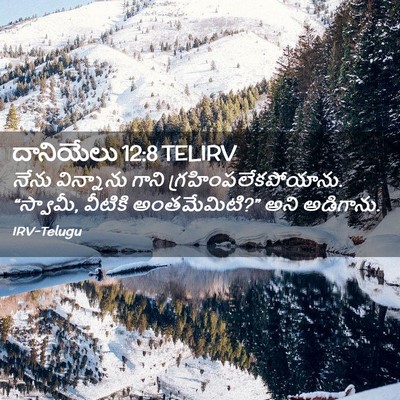 Picture 02 - దానియేలు 12:8 TELIRV - నేను విన్నాను - Bible Verse Picture