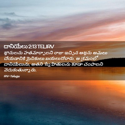 Picture 02 - దానియేలు 2:13 TELIRV - జ్ఞానులను - Bible Verse Picture