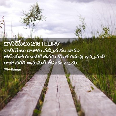 Picture 02 - దానియేలు 2:16 TELIRV - దానియేలు రాజుకు - Bible Verse Picture
