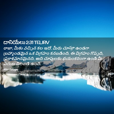 Picture 02 - దానియేలు 2:31 TELIRV - రాజా, మీకు వచ్చిన - Bible Verse Picture