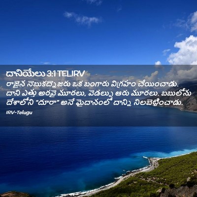 Picture 02 - దానియేలు 3:1 TELIRV - రాజైన - Bible Verse Picture