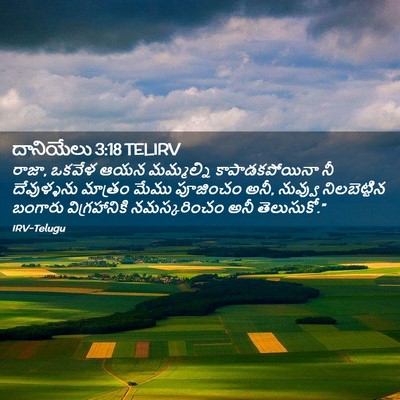Picture 02 - దానియేలు 3:18 TELIRV - రాజా, ఒకవేళ ఆయన - Bible Verse Picture