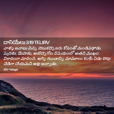 Picture 02 - దానియేలు 3:19 TELIRV - వాళ్ళ జవాబు విన్న - Bible Verse Picture