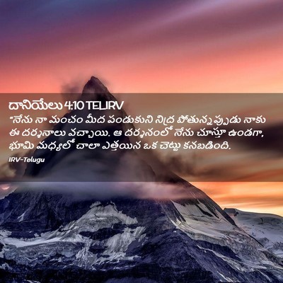 Picture 02 - దానియేలు 4:10 TELIRV - “నేను నా మంచం మీద - Bible Verse Picture