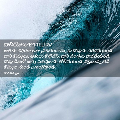 Picture 02 - దానియేలు 4:14 TELIRV - అతడు బిగ్గరగా ఇలా - Bible Verse Picture