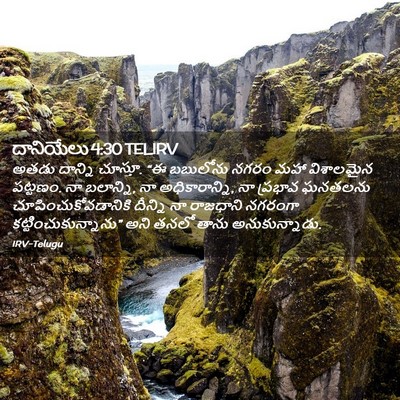 Picture 02 - దానియేలు 4:30 TELIRV - అతడు దాన్ని - Bible Verse Picture
