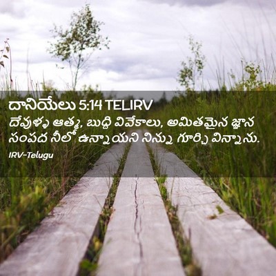 Picture 02 - దానియేలు 5:14 TELIRV - దేవుళ్ళ ఆత్మ, - Bible Verse Picture