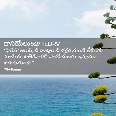 Picture 02 - దానియేలు 5:27 TELIRV - ‘ఫెరేన్‌’ అంటే, నీ - Bible Verse Picture