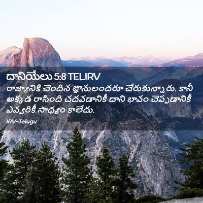 Picture 02 - దానియేలు 5:8 TELIRV - రాజ్యానికి చెందిన - Bible Verse Picture