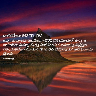 Picture 02 - దానియేలు 6:13 TELIRV - అప్పుడు వాళ్ళు - Bible Verse Picture