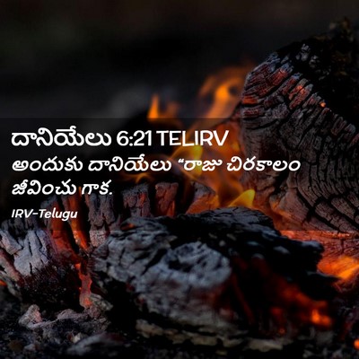 Picture 02 - దానియేలు 6:21 TELIRV - అందుకు దానియేలు - Bible Verse Picture