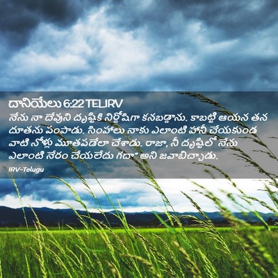Picture 02 - దానియేలు 6:22 TELIRV - నేను నా దేవుని - Bible Verse Picture