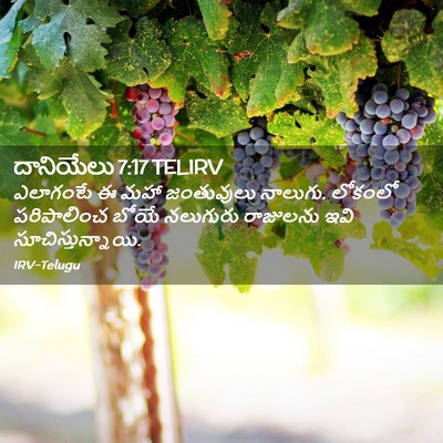 Picture 02 - దానియేలు 7:17 TELIRV - ఎలాగంటే ఈ మహా - Bible Verse Picture