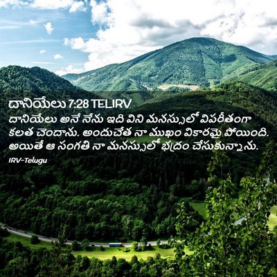 Picture 02 - దానియేలు 7:28 TELIRV - దానియేలు అనే నేను - Bible Verse Picture