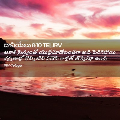 Picture 02 - దానియేలు 8:10 TELIRV - ఆకాశ సైన్యంతో - Bible Verse Picture