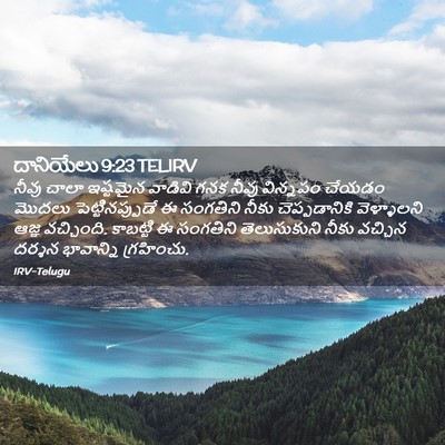 Picture 02 - దానియేలు 9:23 TELIRV - నీవు చాలా ఇష్టమైన - Bible Verse Picture