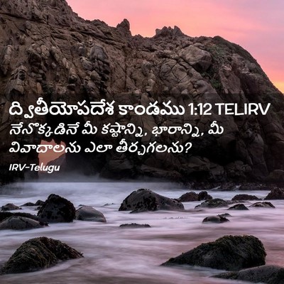 Picture 02 - ద్వితీయోపదేశ కాండము 1:12 TELIRV - నేనొక్కడినే మీ - Bible Verse Picture
