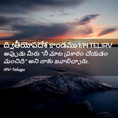 Picture 02 - ద్వితీయోపదేశ కాండము 1:14 TELIRV - అప్పుడు మీరు “నీ - Bible Verse Picture