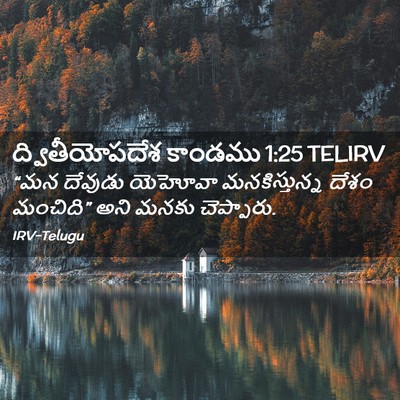 Picture 02 - ద్వితీయోపదేశ కాండము 1:25 TELIRV - “మన దేవుడు యెహోవా - Bible Verse Picture