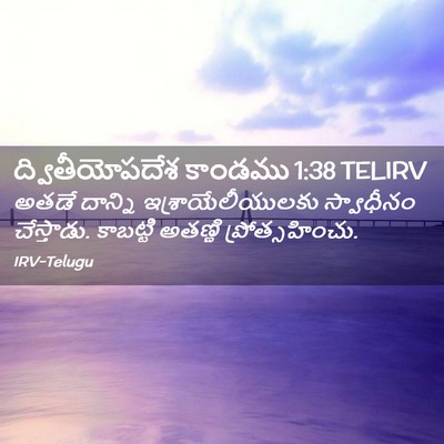 Picture 02 - ద్వితీయోపదేశ కాండము 1:38 TELIRV - అతడే దాన్ని - Bible Verse Picture