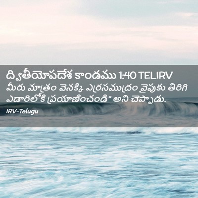 Picture 02 - ద్వితీయోపదేశ కాండము 1:40 TELIRV - మీరు మాత్రం - Bible Verse Picture