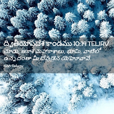 Picture 02 - ద్వితీయోపదేశ కాండము 10:14 TELIRV - చూడు, ఆకాశ - Bible Verse Picture