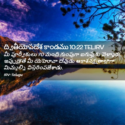 Picture 02 - ద్వితీయోపదేశ కాండము 10:22 TELIRV - మీ పూర్వీకులు 70 - Bible Verse Picture