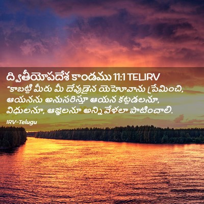 Picture 02 - ద్వితీయోపదేశ కాండము 11:1 TELIRV - “కాబట్టి మీరు మీ - Bible Verse Picture