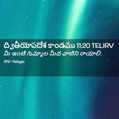 Picture 02 - ద్వితీయోపదేశ కాండము 11:20 TELIRV - మీ ఇంటి గుమ్మాల - Bible Verse Picture