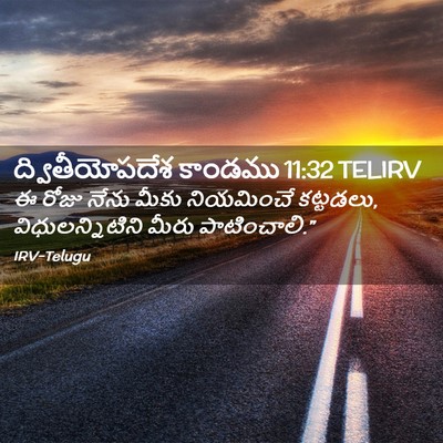 Picture 02 - ద్వితీయోపదేశ కాండము 11:32 TELIRV - ఈ రోజు నేను మీకు - Bible Verse Picture