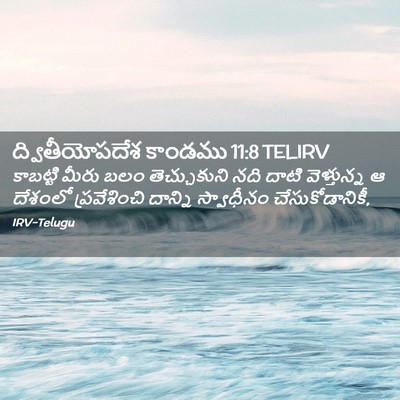 Picture 02 - ద్వితీయోపదేశ కాండము 11:8 TELIRV - కాబట్టి మీరు బలం - Bible Verse Picture